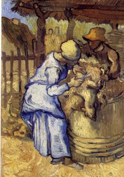 Vincent Van Gogh : Sheep-Shearers(after Millet)